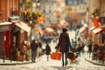Vue enchantée des boutiques locales pendant une session de shopping magique à Angers"